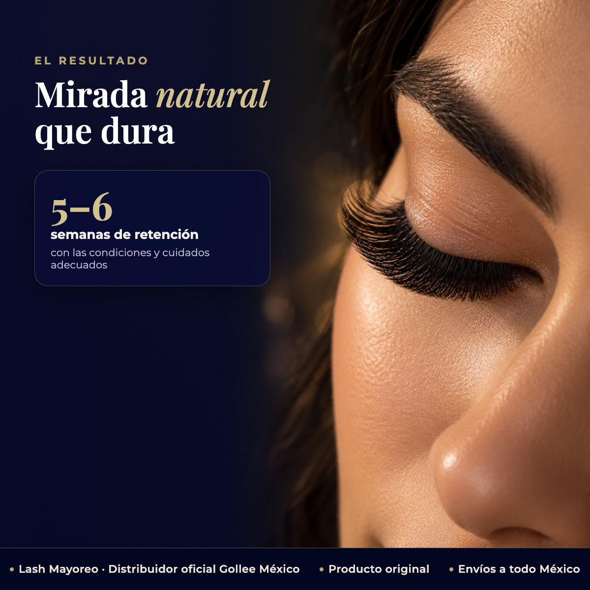 Muestra Adhesivo Moonstone 2 ml Gollee — Resultado | Lash Mayoreo