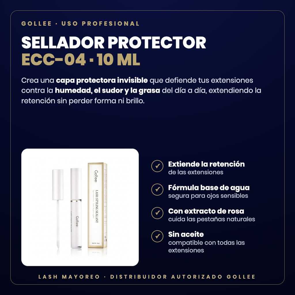 Sellador protector ECC-04 10 ml Gollee — descripción y beneficios | Lash Mayoreo