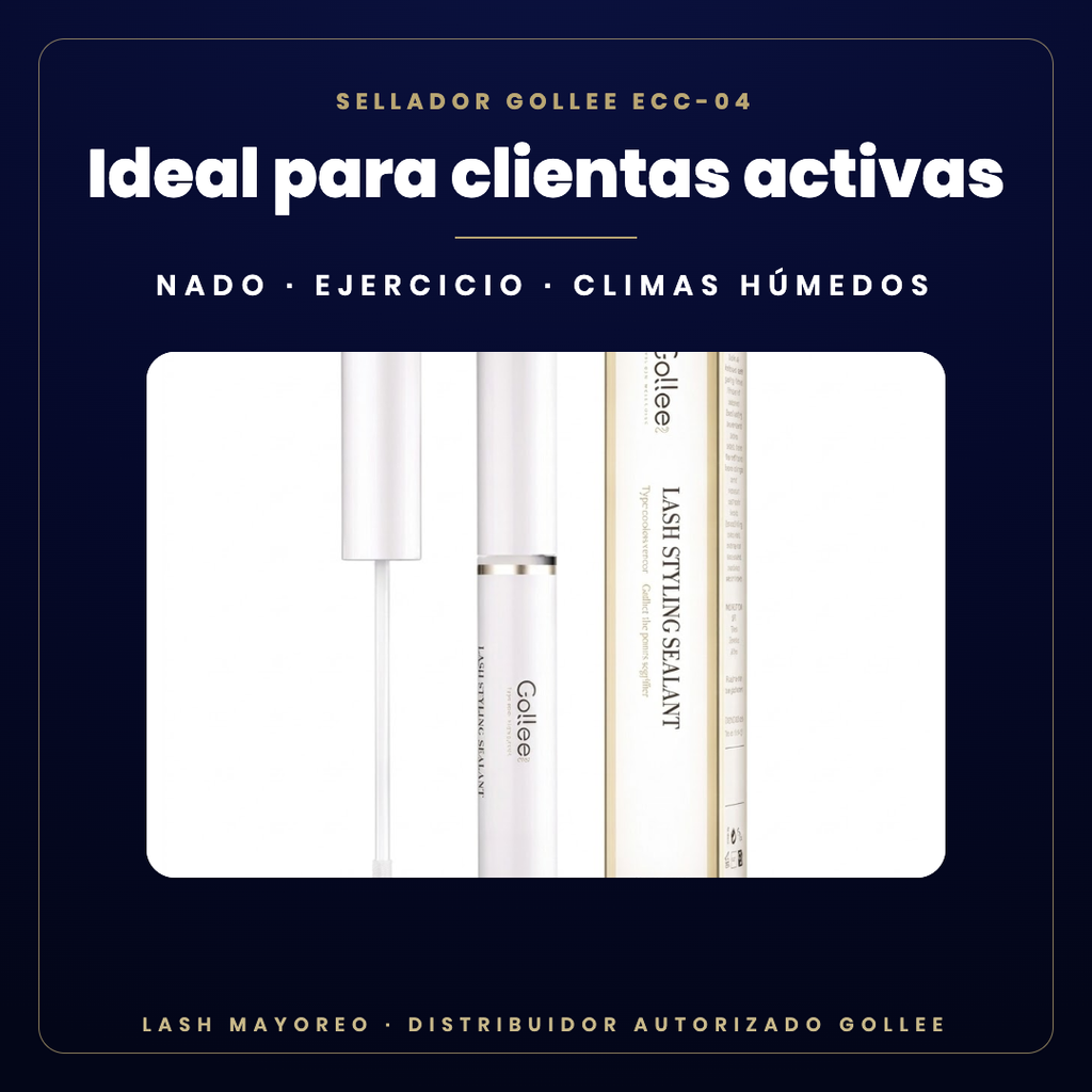 Sellador protector ECC-04 10 ml Gollee — ideal para clientas activas | Lash Mayoreo