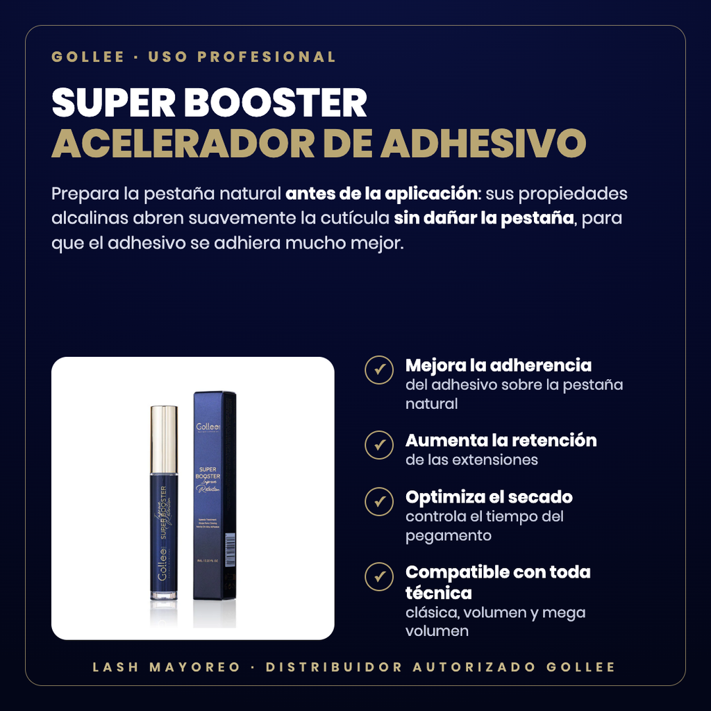 Super Booster acelerador Gollee — descripción y beneficios | Lash Mayoreo