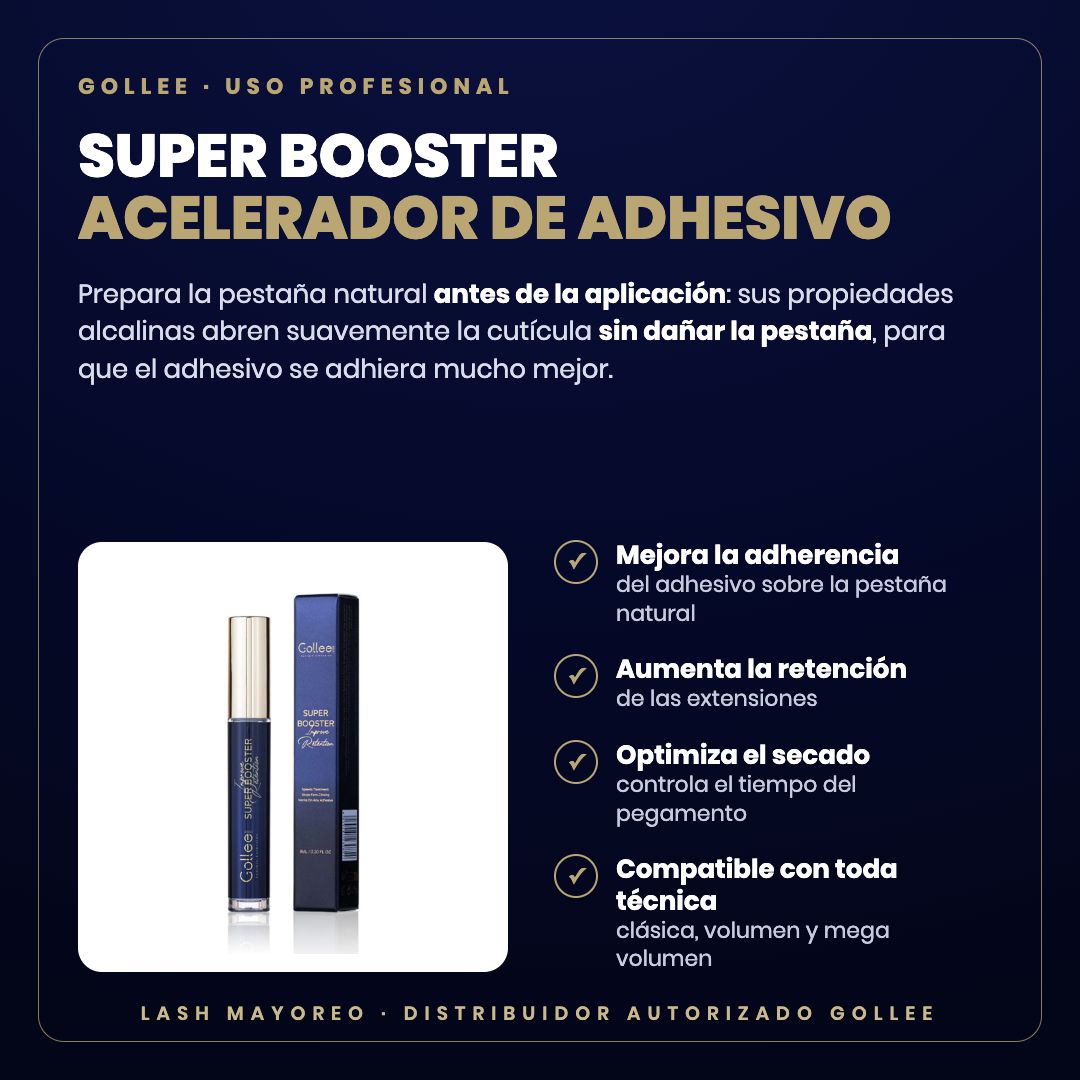 Super Booster acelerador Gollee — descripción y beneficios | Lash Mayoreo